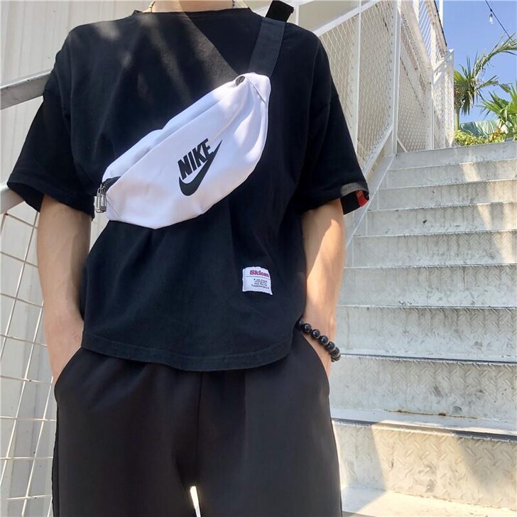 Nike耐克韩版休闲斜挎包单肩男士腰包胸包...