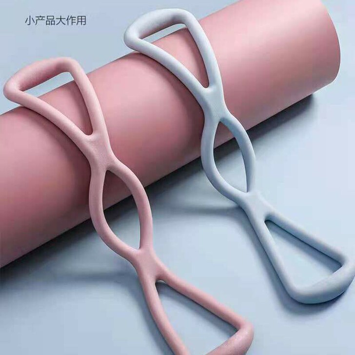 八字拉力器一体弹力绳背部训练开肩美背扩胸瘦...