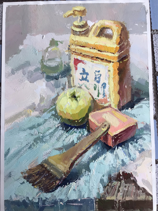 出一些囤积的画,以下是之前的专业作品。四张...