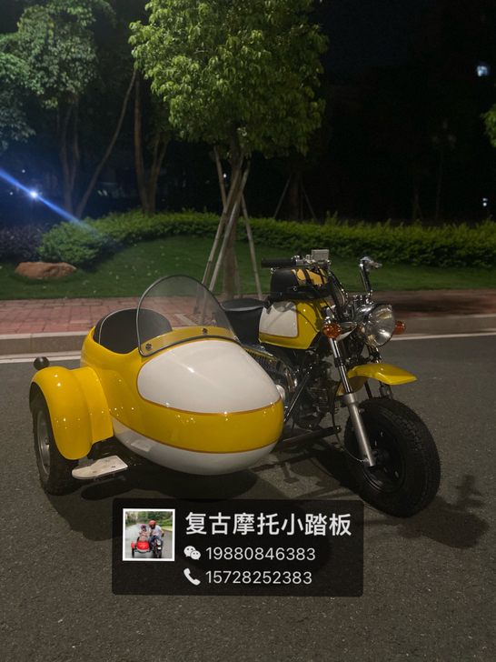边斗小三轮小蚂蚁摩托车，挎子车复古小摩托小...