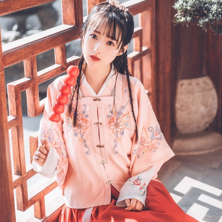 【出/换】【祤蝶】一叶馨香原创可爱汉服女半...
