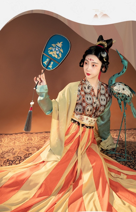 重回汉唐临安乐 唐制复原款春夏齐腰襦裙汉服...