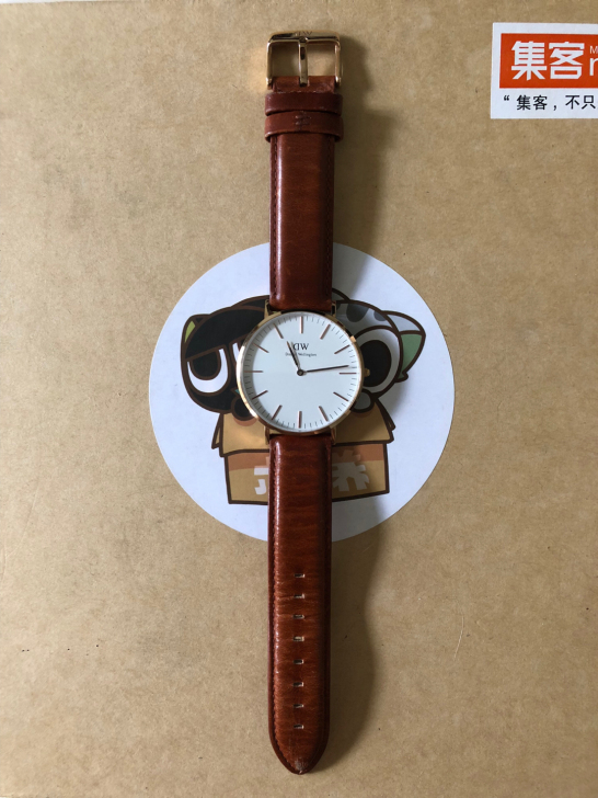 dw手表便宜出了 40mm男款皮表带大表盘...
