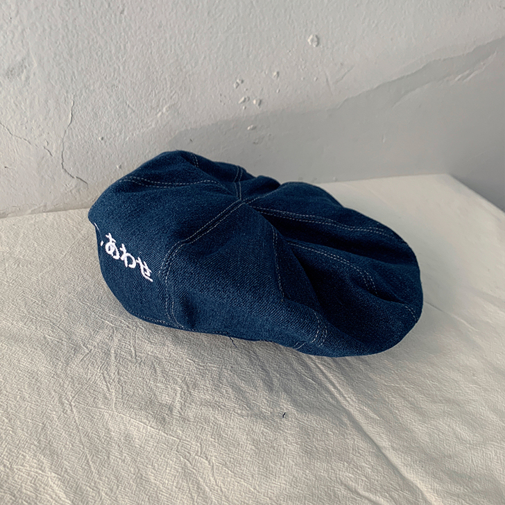 帽子不见了2021新款牛仔贝雷帽女夏季in...