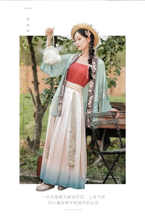 重回汉唐沧浪亭正品, 原创宋制汉服,齐腰褶...