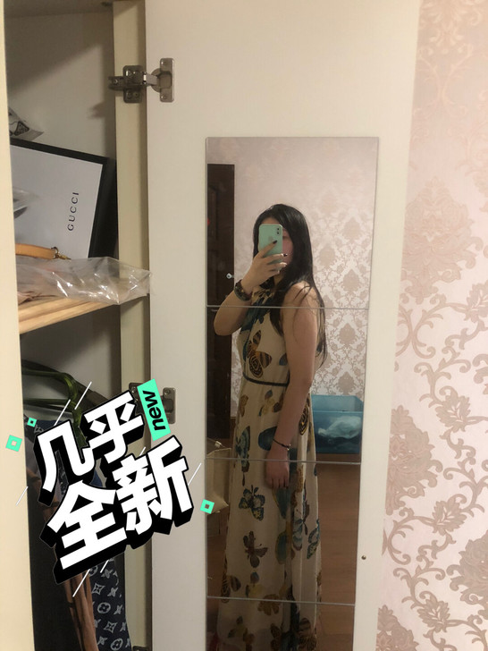 9.5新 沙滩长款连衣裙夏季 漏肩连衣裙 ...