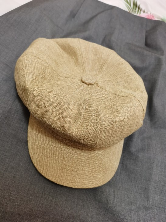 棉麻贝雷帽，画家帽均码，有拉绳