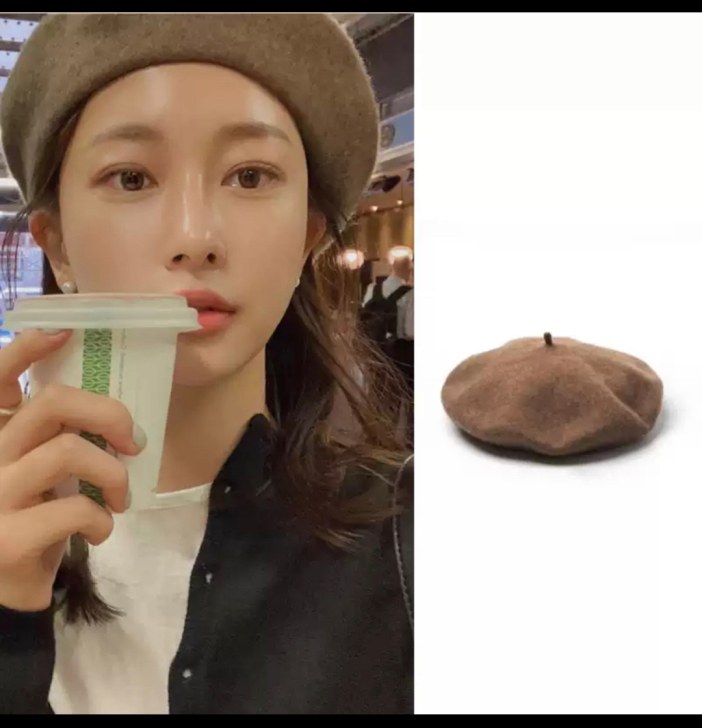 真蔚 贝雷帽棕色帽子，95新，视情况两件包...