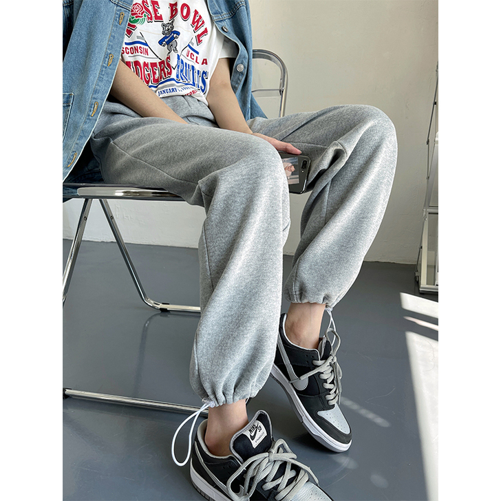 翻翻家FanFanJia 灰色阔腿裤女春夏...