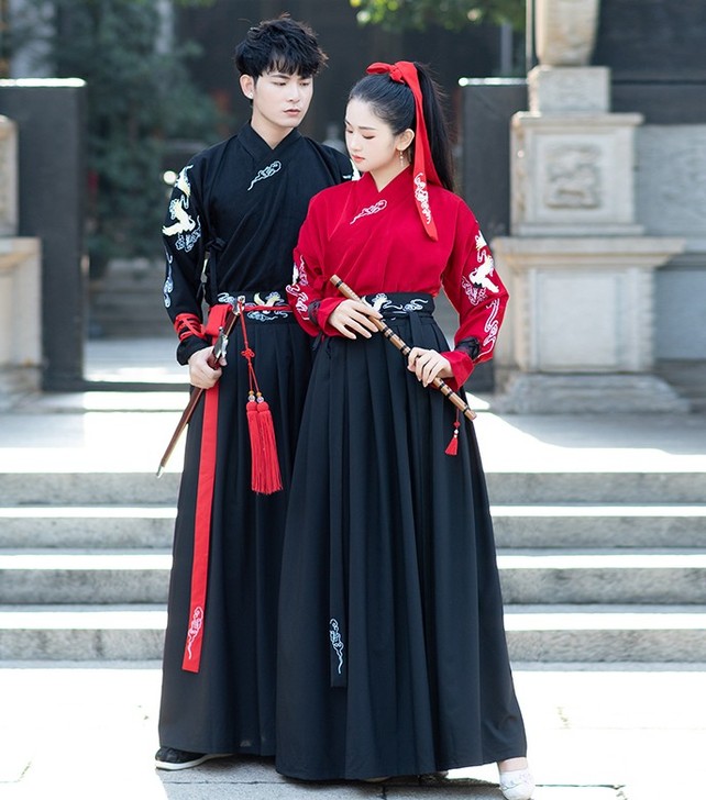 齐腰汉服女改良春秋中国风襦裙古装古风学生情...