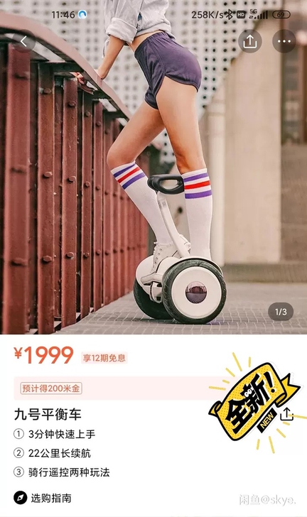 小米九号平衡车，全新未拆封，武汉自提