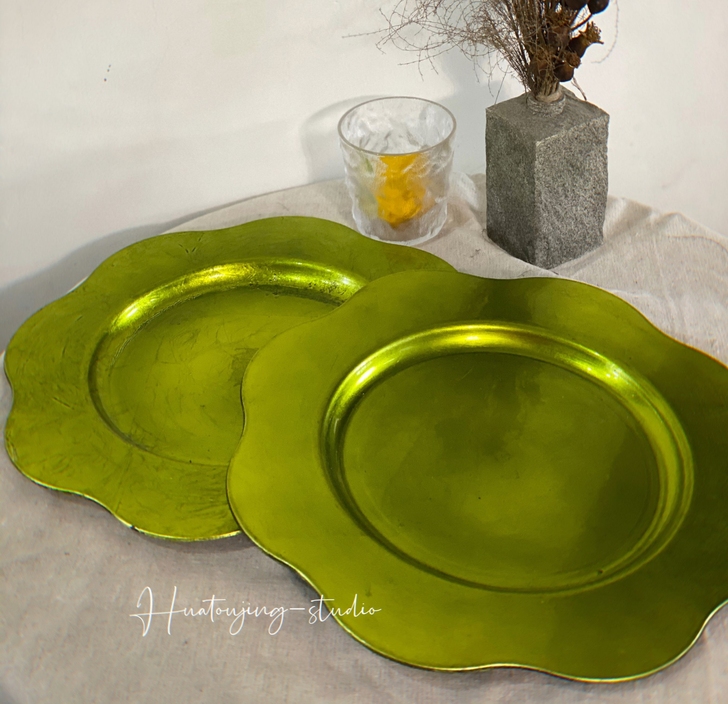 果绿色复古网红风 拍照背景盘 调色盘 挂墙...