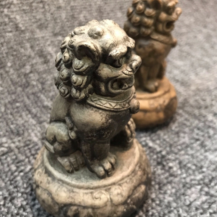 以前乡下收的石雕迷你造景家居复古装饰摆件实...