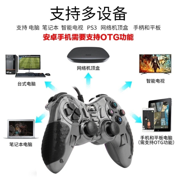 全新PC360大型游戏手柄电视机顶盒电脑震...
