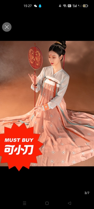 重回汉唐正品原创汉服,齐胸襦裙唐制绣花6米摆