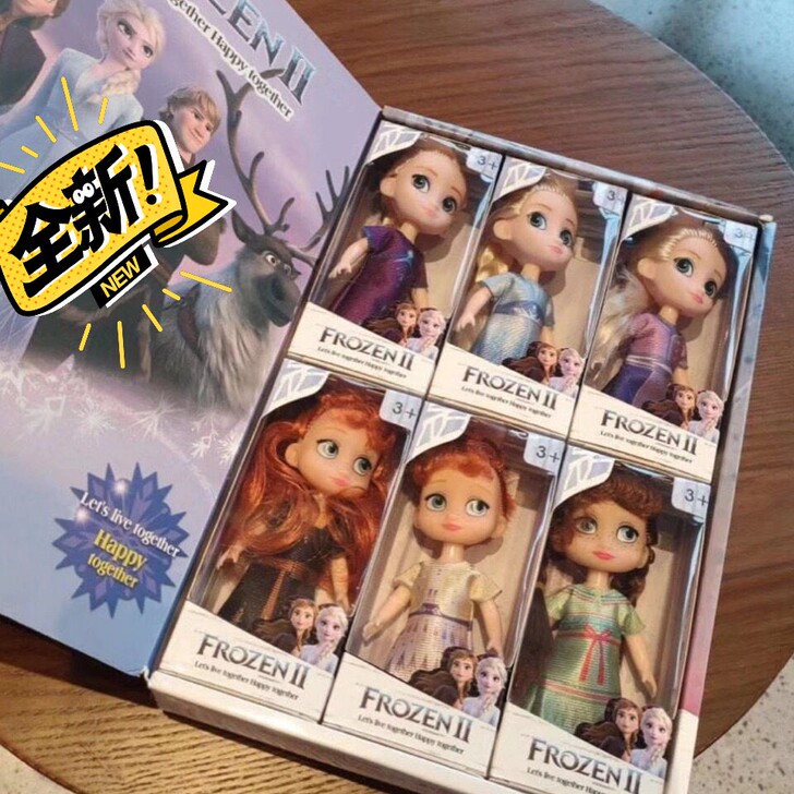 转让 全新迪士尼冰雪奇缘公主6只 一...