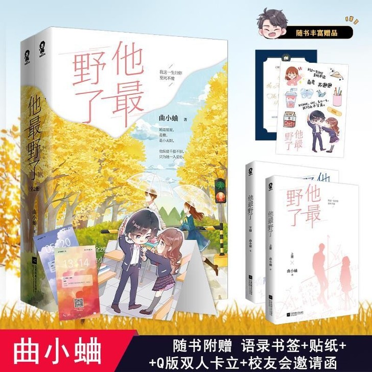 他最野了小说书【随书附赠书签+贴纸+立卡+...