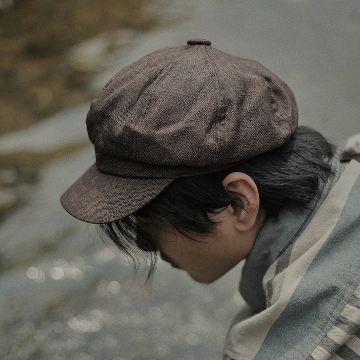 日系复古文艺百搭八角帽男夏季薄款英伦报童帽...