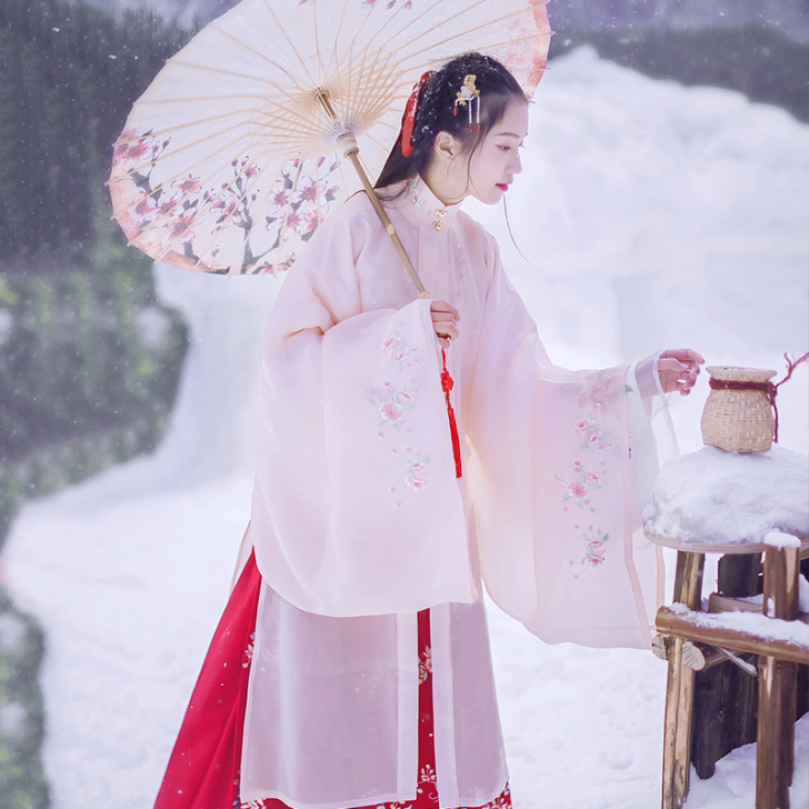 汉尚华莲 全新汉服女装立领大袖