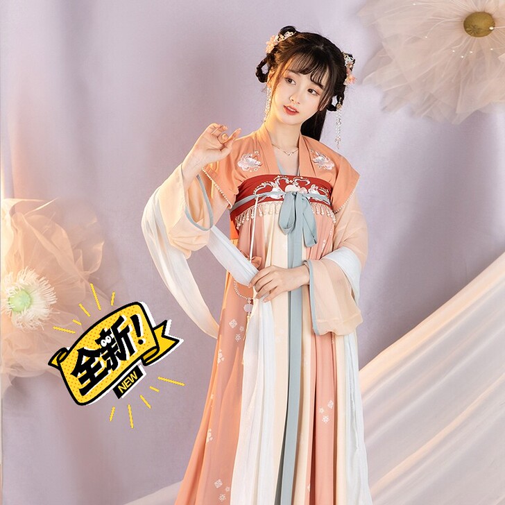 池夏 万物有灵:玉兔儿 唐背子短衫齐胸褶裙...