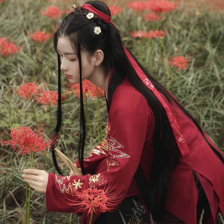 池夏 曼珠沙华:奈落 宋制宋裤褙子春季女中...