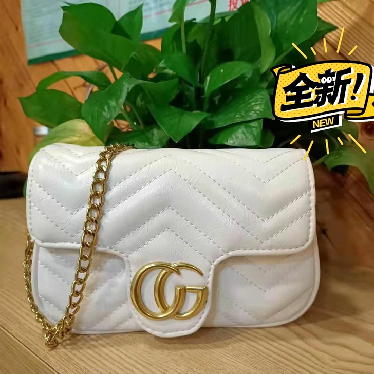 全新小香风菱格链条包包新款女单肩斜挎百搭时...
