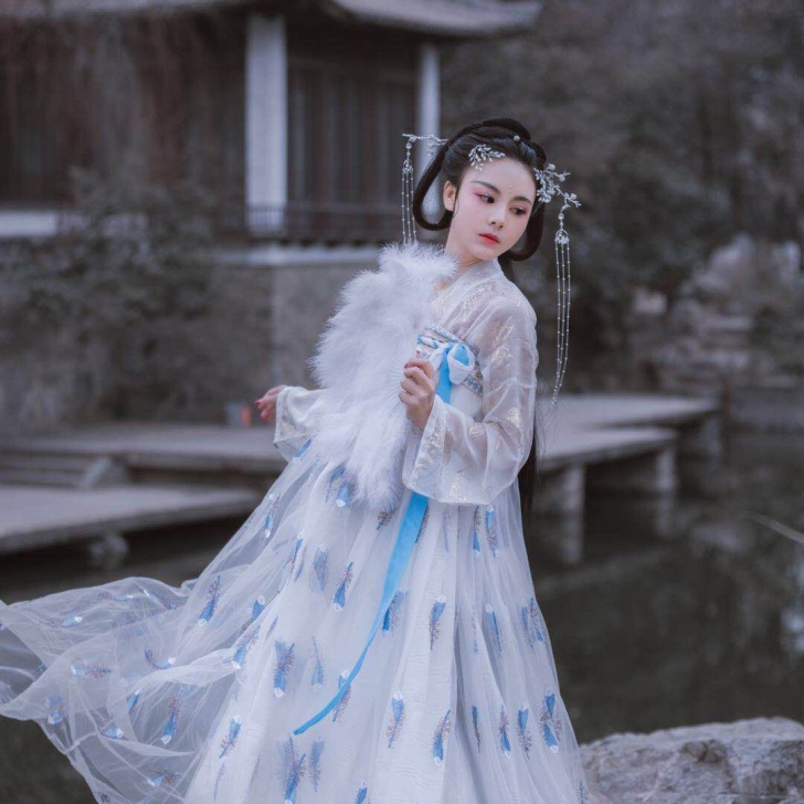 【全新清仓】翎雀对襟重工大摆刺绣大袖两片齐...