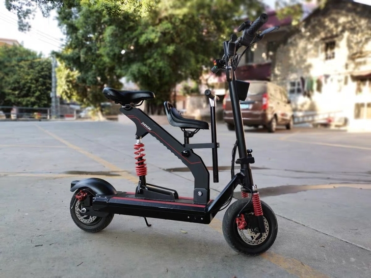 亲子电动自行车女小型三人母子车接送孩子代步...