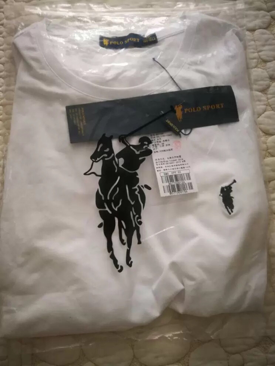 特价包邮POLO SPORT刺绣纯色短袖男...