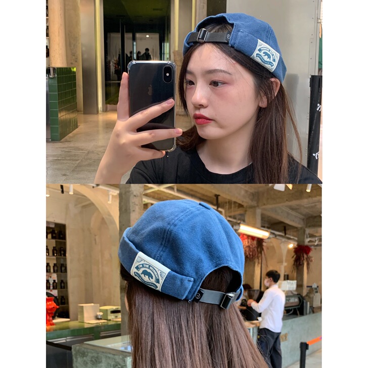 丁走走/日系雅痞街头复古风贴布地主帽子男女...