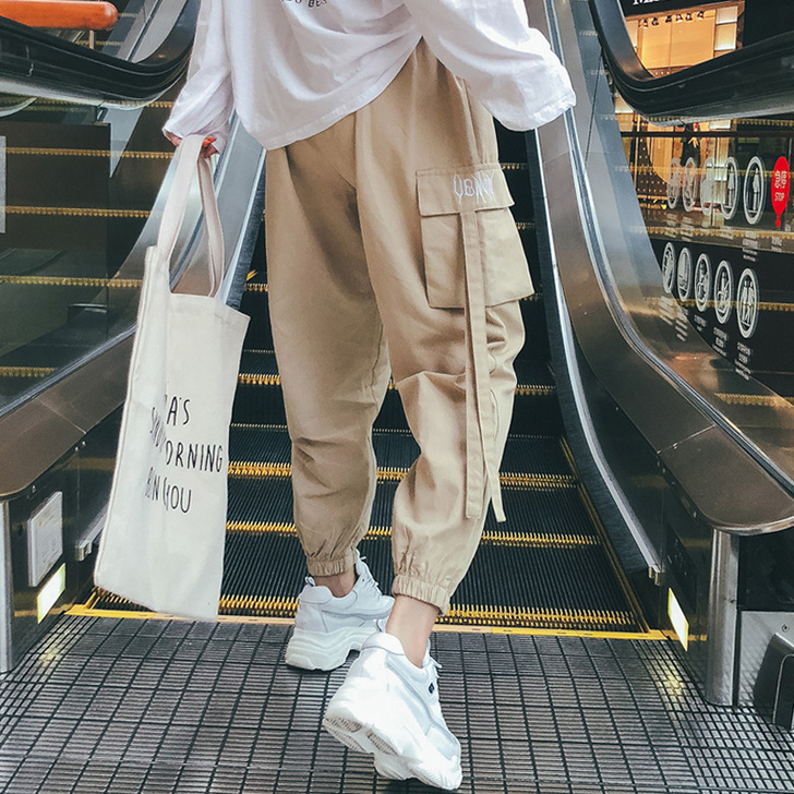 cargo工装裤子女2021夏装新款束脚显...