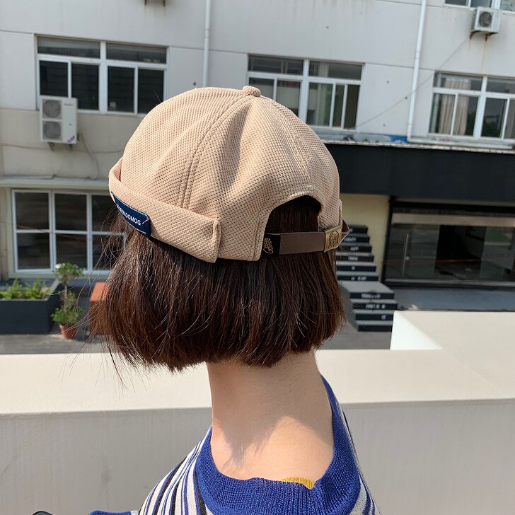 日系复古无檐瓜皮帽男女潮ins春夏季贝雷帽...