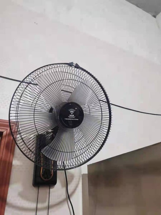 钻石牌壁扇免打孔壁挂式遥控家用强力大风力工...