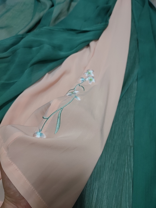 改良汉服宋裤松紧腰阔腿裤，双层不透，内里粉...