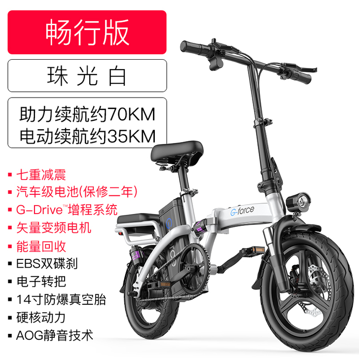 美国G-force 折叠电动自行车锂电池代...