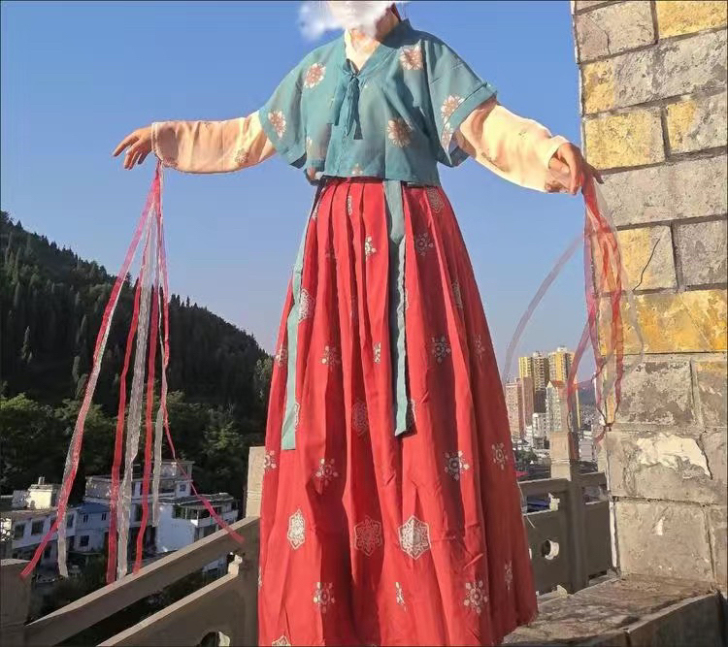 复原唐制汉服女中国风唐褙子对襟短衫齐腰襦裙...