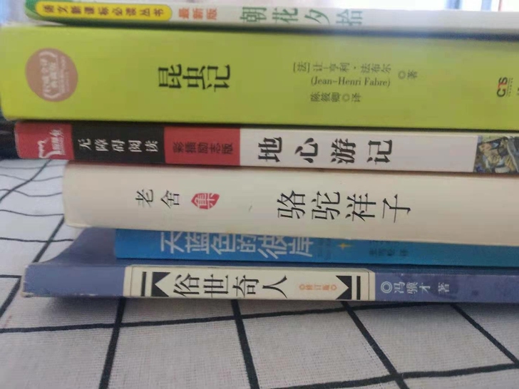 初中必读，昆虫记，地心游记，俗世奇人，三本...
