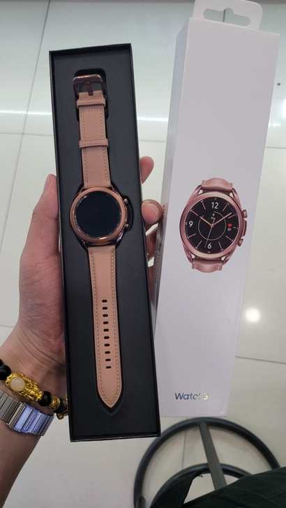 三星手表蓝牙手表 watch3 41mm金...