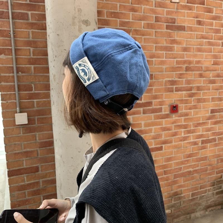 帽子男日系复古贴布瓜皮帽雅痞圆顶地主帽潮夏...