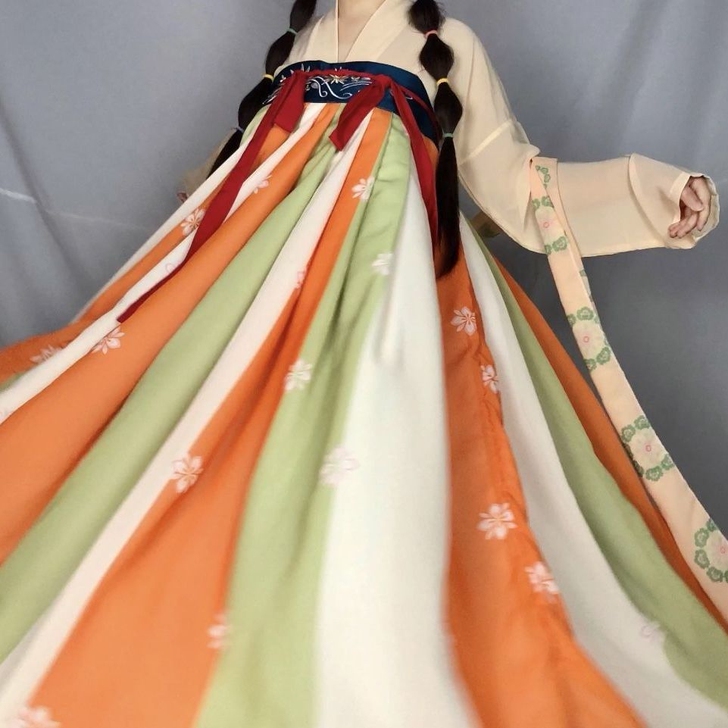 岚山亿原创【忆安】唐风复原齐胸汉服女两片式...