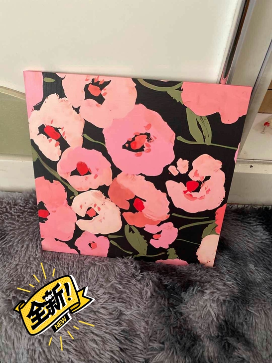 ins北欧小众挂画小清新花朵植物客厅沙发背...