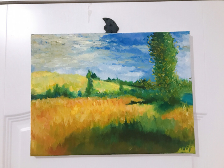 纯手绘油画-油画布-油画颜料绘制-无框