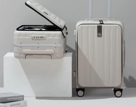 汉客旅行箱 铝框前开盖登机行李箱女20寸密...