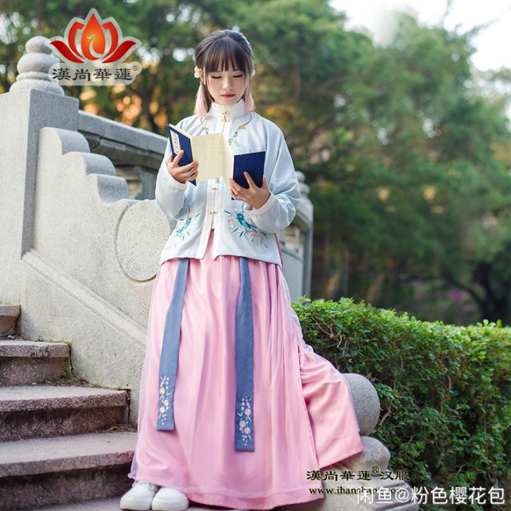 汉服汉尚华莲 浮生袄裙 明制立领袄裙