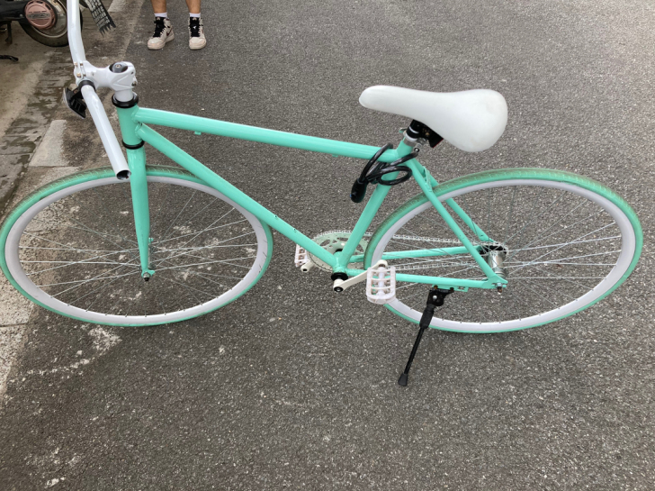 死飞自行车实心胎 比安奇26寸30刀，同城...