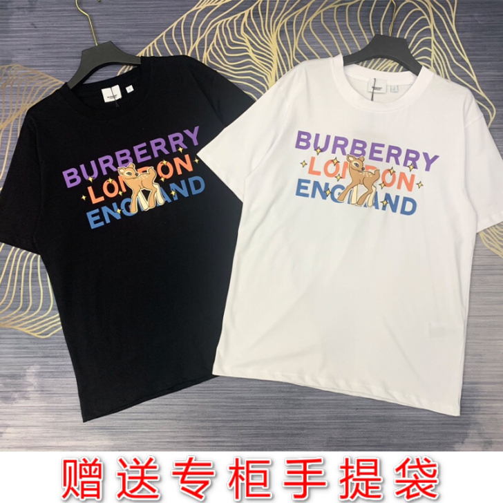 最高版本Burberry发泡印花小鹿短袖t...