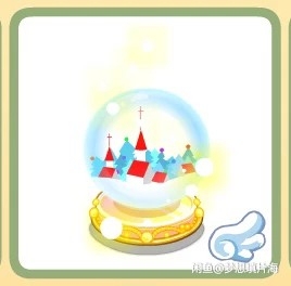 奥比岛绝版圣诞水晶球 唯美 熊精熊稀