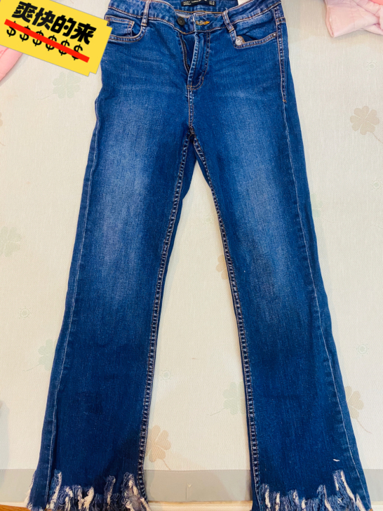 zara 直筒牛仔裤