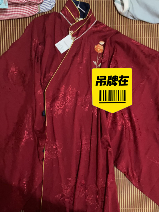 池夏汉服金陵往事:韵雾草立领斜襟长衫红色 ...