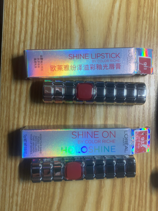 欧莱雅纷泽溢彩釉光唇膏911/935色号